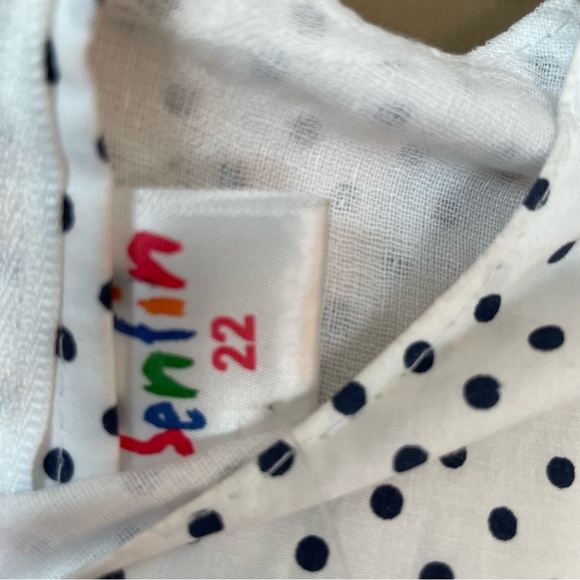 NWT Beautiful 2/3 Year Old Girls Floral Polka Dots Dress in Red, Blue and White - Picture 9 of 16